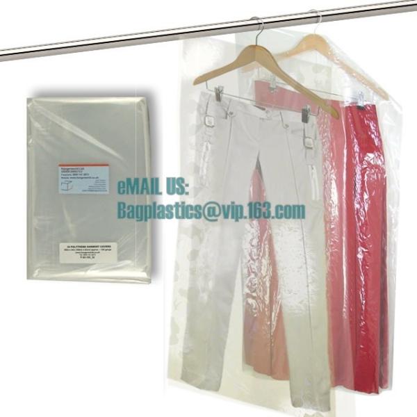 wholesale laundry garment bag on roll clear ldpe with printing, Plastic garment bags on roll