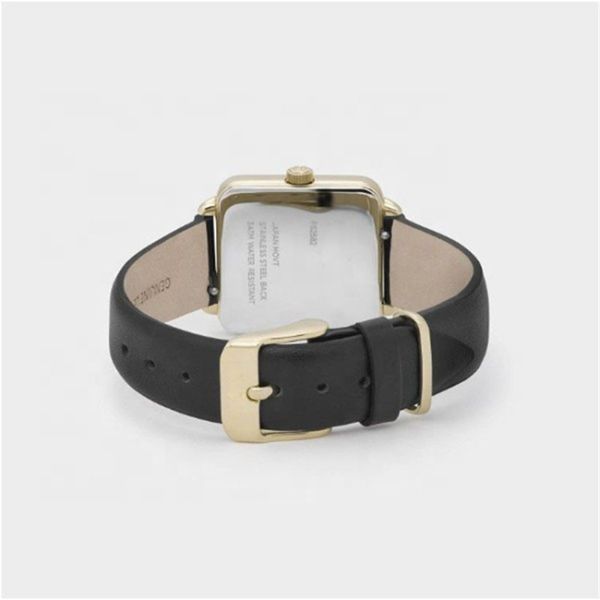 20ATM Red Leather Watch Minimalist Square Face Leather Strap Watch