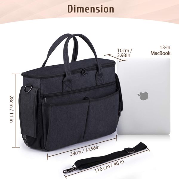 3 Ways Use Baby Stroller Organizer Bag Handbag 38*28*10cm