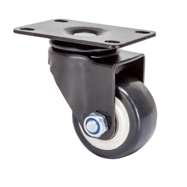 40/50/80 Mm Furniture Caster Threaded Stem Caster Wheel  Pvc  Small Chair Casters 1/1.5/2 Inch  Office Bookshelf Bed Carbinet
