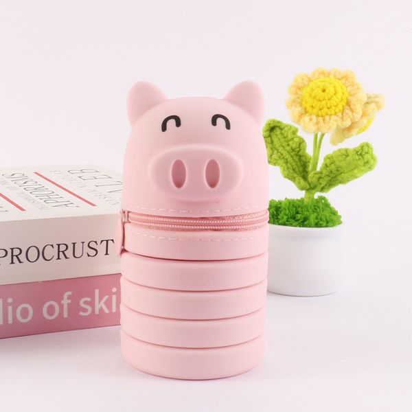 Усовершенствованный 2-в-1 Силиконовый карандаш Сумка ручка Держатель карандаша Капсула Водостойкая Легко очищаемая школьная канцелярская утварь