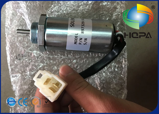 897329-5680 клапан соленоида экскаватора ЭС40У остановленный 4ЛЭ1 пластмасса меди 12 вольт