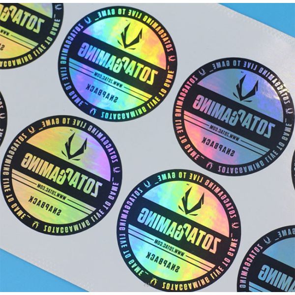 Custom Printed Holographic PVC Label Sticker Vinyl Logo Labels
