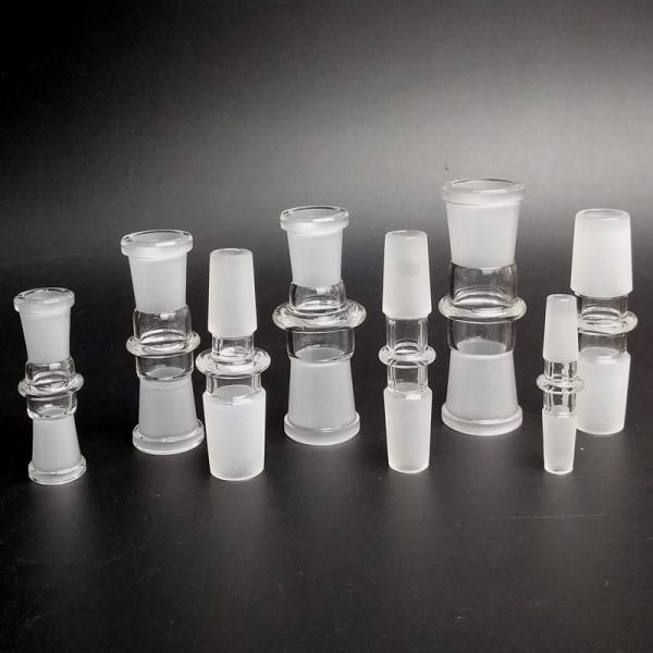 Drop Down Glass Bong Adapt / Water Pipe Adaptor Male To Male / Male To Female 10mm 14mm