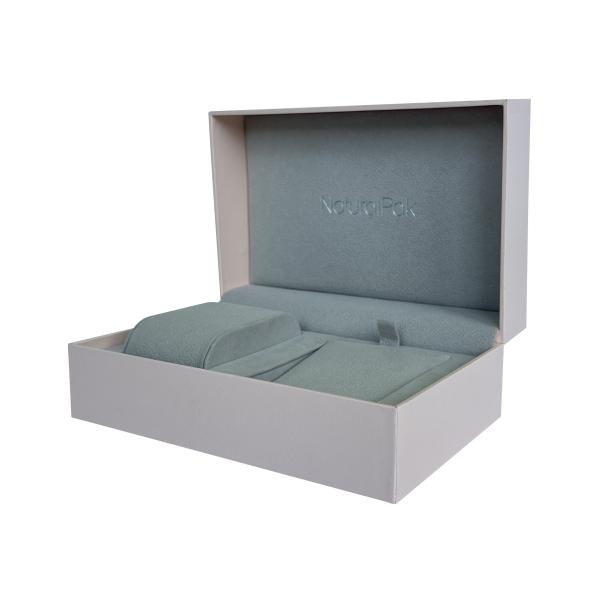 Double Slot Wrist Watch Packaging Boxes Plastic Partial Hard Gift Box For Lover