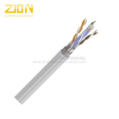 Calibre de diâmetro de fios do cabo 23 da rede de SFTP CAT6, 550 de CAT6 megahertz de cabo do remendo com revestimento de PVC, Fio do TC