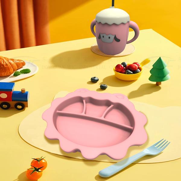 MHC Newborn Sheep Silicone Weaning Feeding Cup Bowl Bib Spoons Essentials Suction Plate Set