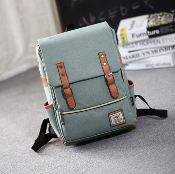 New design 2018 wholesale student laptop backpack popular canvas student backpack bag