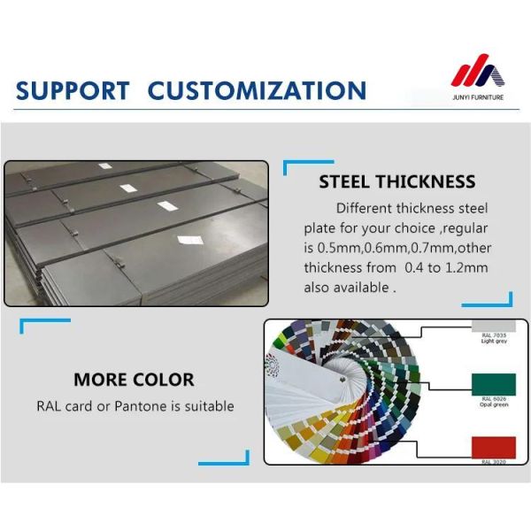 0.5-1.2 мм толщина современный офис стальной шкаф с нержавеющей сталью