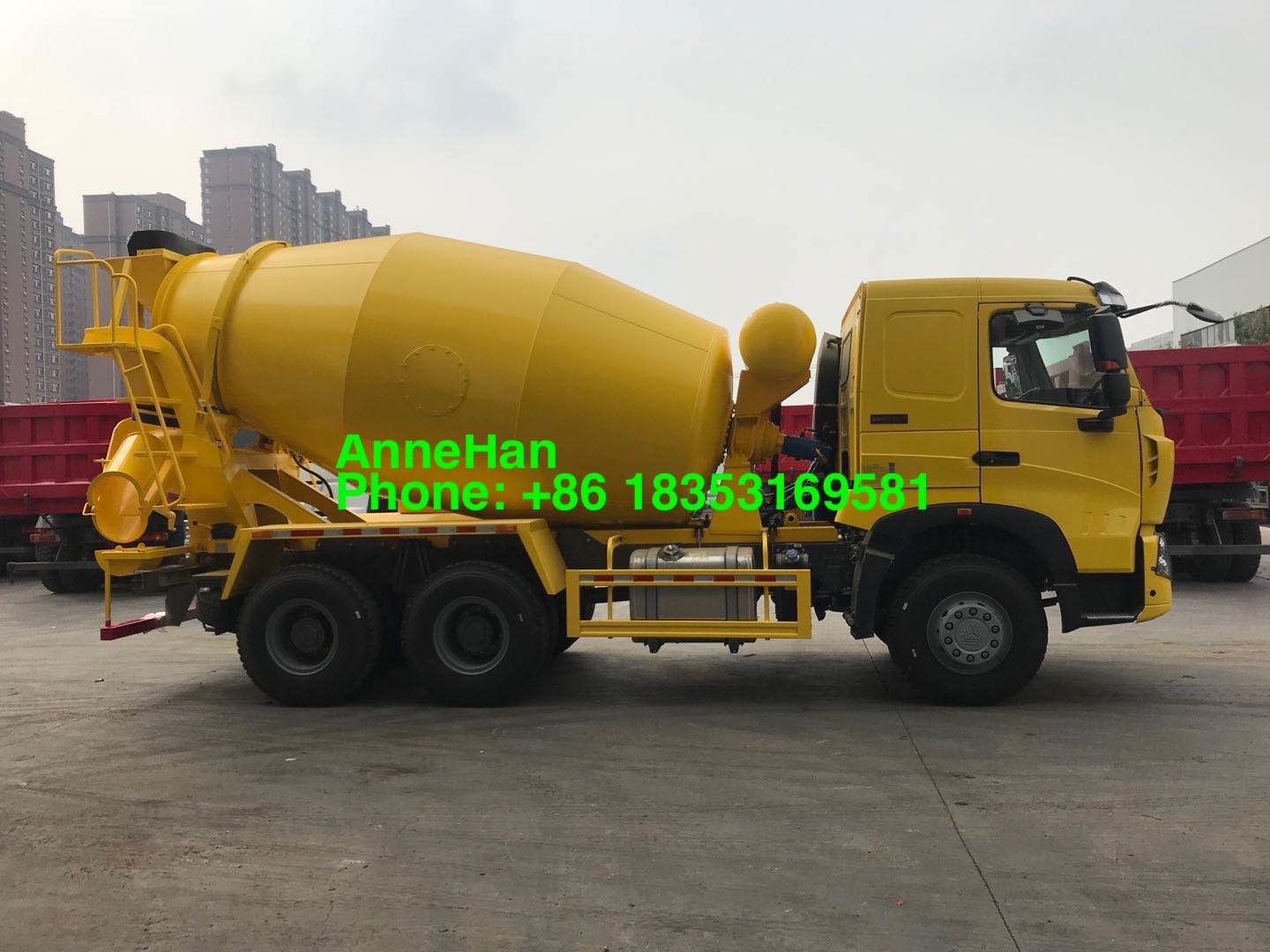 Колесо тележки танка 10 конкретного смесителя Sinotruk Howo7 10M3 6x4 Euro2 336hp 371hp