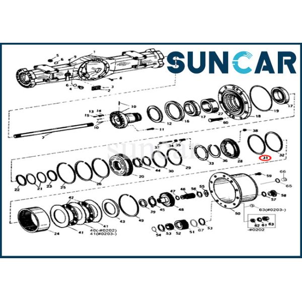 U-Ring 0734-317-181 Hyundai O-Ring Seals 0734 317 181 For R200W R200W-2 R200W-3 Excavator