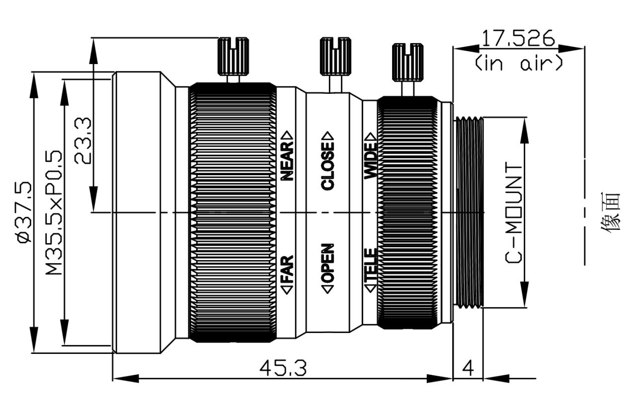 Compact 10MP F2.8 Manual Machine Vision Zoom Lens For Factory Automation