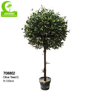 Anti Aging 110cm High Artificial Foliage Tree , Olive Tree Faux Plant Realistic