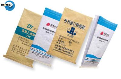 Custom Logo 50kg 25kg Capacity Strong Kraft Paper Laminated PP Woven Bag with Inner PE Plastic Liner
