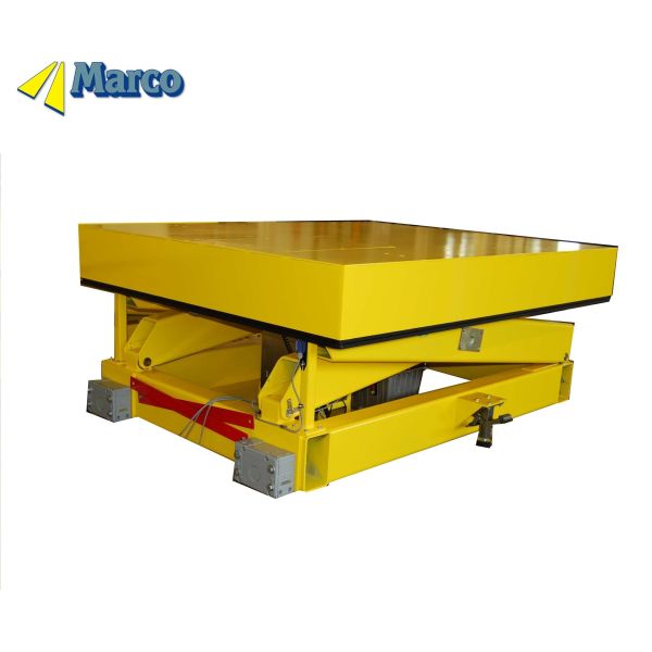 Close Height of 1000mm Heavy Duty Mechanical Breaks and Hydraulic Lift Table for Stationary Moves
