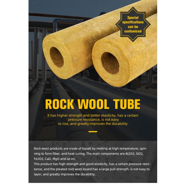 Fireproof RockWool Pipe Wired Mesh Heat Insulation With Aluminum Foil