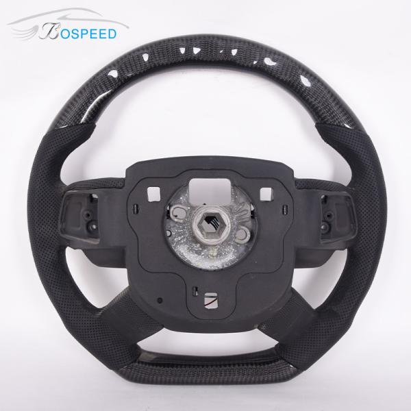 Alcantara LED Landrover Defender Steering Wheel Smooth Leather 350mm