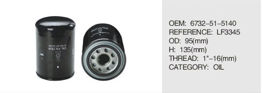 Truck Diesel engine parts fuel filter for komtsu 6732-51-5140