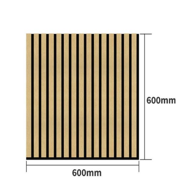 Lightweight MDF Polyester Fiber Wood Slat Wall Panels For Acoustic Control