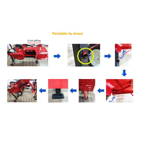 7 тонн 10 тонн Сплиттер 22 тонн механический деревянный с мотором 520мм 1500В разделяя Лентх