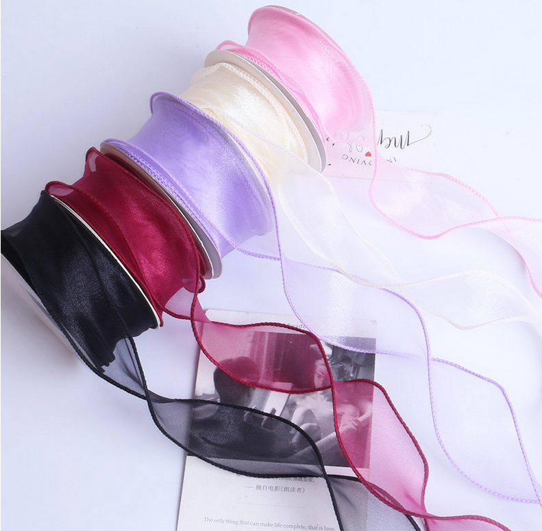 Лента сатинировки Fishtail цветка ленты DIY марли ленты материального упаковывая