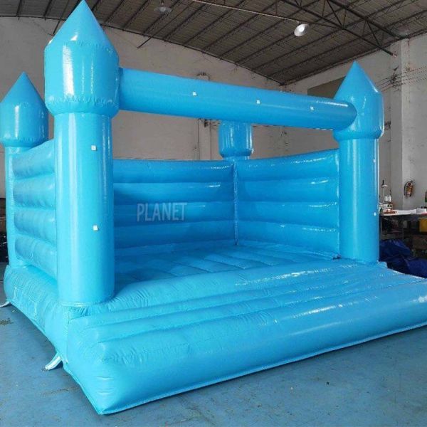 Commercial Moonwalk Blue Inflatable Bouncer House Inflatable Bouncy Jumping Castle For Party Rental