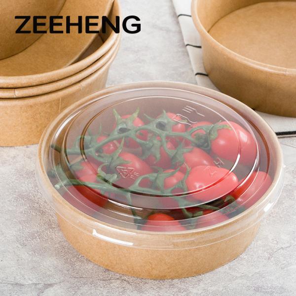 8oz 12oz 16oz Food Kraft Paper Bowls For Take Away , Disposable Paper Soup Bowls
