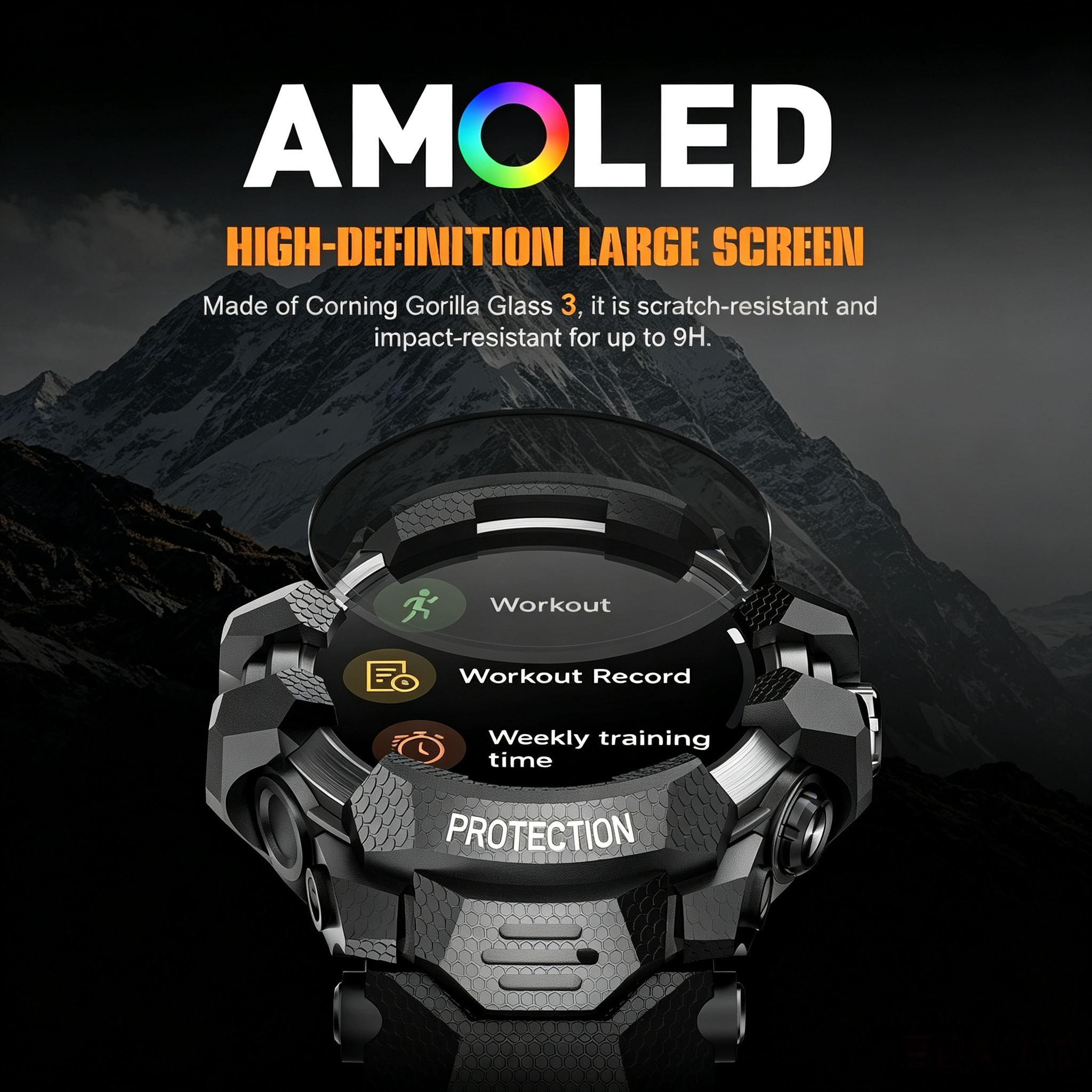 PG999 GPS AMOLED 1.43-inch screen 30m waterproof IOS / Android systems smartwatch