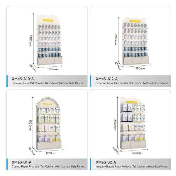Mom & Baby Store Showcase Silk Screen Logo Display Racks for Maternity Store Design and Customized Shop Stand