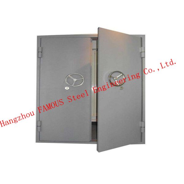 Explosion Proof Steel Framed Blast Door Industrial Garage Doors For Governments And Banks