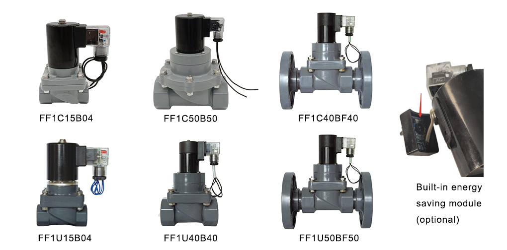 2'' CPVC Anti-Corrosive Solenoid Valve DN50 Chemical Valve FF1C50B50