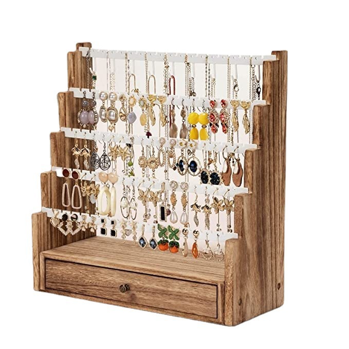 Large Capacity Stall Earring Display Stand Household Jewelry Necklace Rack Multi-layer Bracelet Storage Rack Display Racks