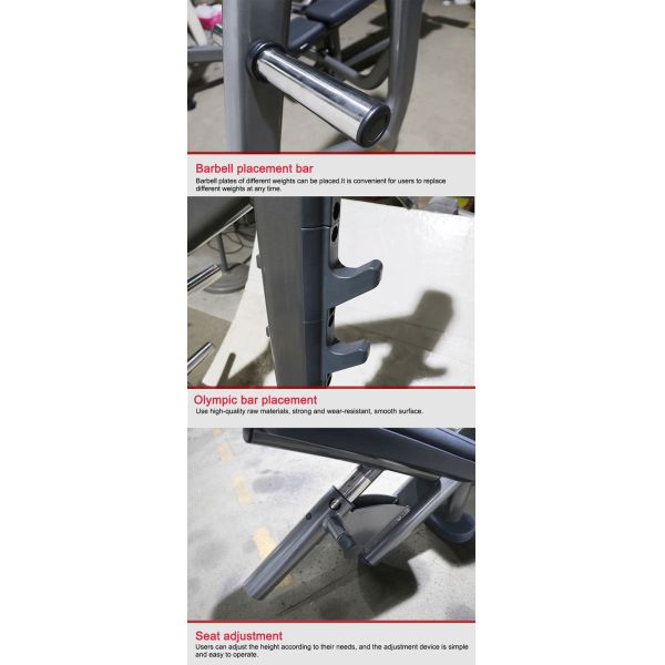 Commercial Adjustable Incline Bench Press Machine Three Layers Powder Coating