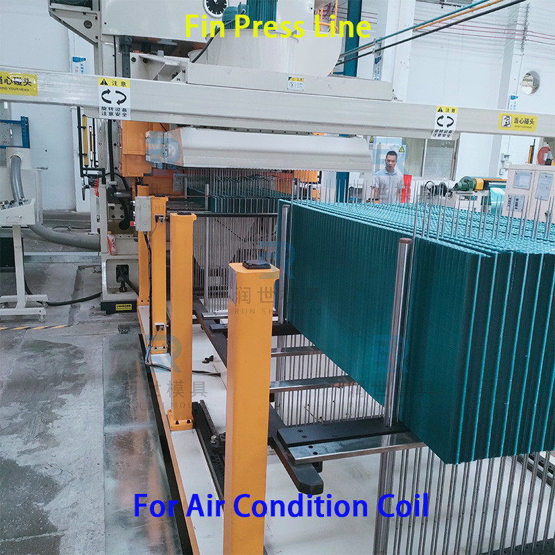 Automated Fin Stamping Press Machine High Speed Aluminium Fin Press Machine For Heat Exchanger Coil