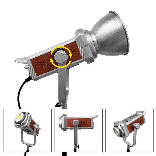 200W large spotlight with 2700k-7500k dual color temperature, can be used with a soft light cover, suitable for indoor and outdoor fill light
