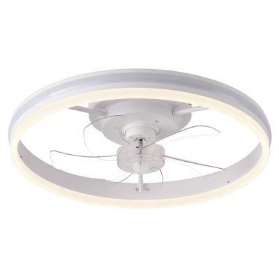 20 Inch Flush Mount Ceiling Fan Light , Bedroom White Fandelier Ceiling Fan With Light