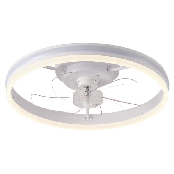 Ventilateur de plafond de 20 pouces, chambre blanche, chandelier, ventilateur de plafond avec lumière.