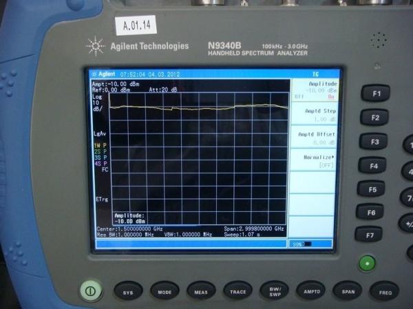 El analizador de espectro del RF del PDA de Keysight Agilent N9340B TIENE 3 gigahertz