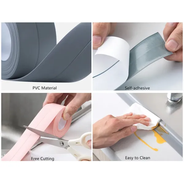 Caulk Strip Tub Caulking Tape Sealing Tape for Kitchen Countertop Sink Bathroom Toilet Bathtub Floor Wall Edge Protector
