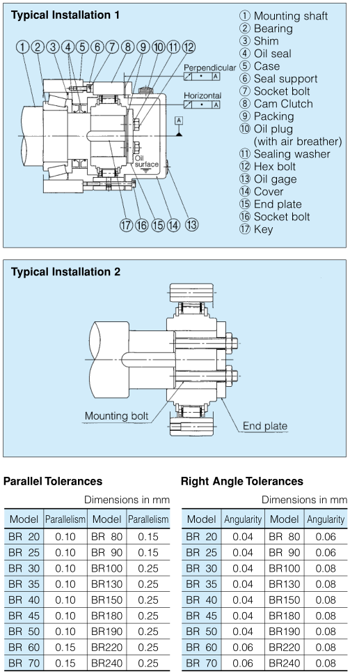 BR20 One Way 35MM H6 H7 1.3KG Overrunning Cam Clutch Bearing