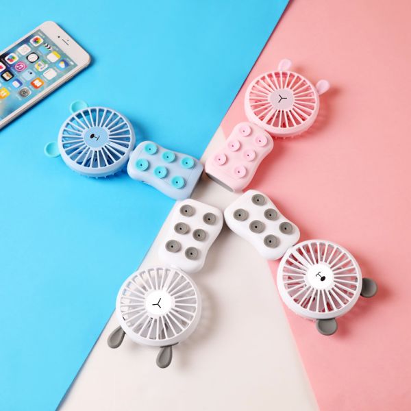 Night Lighting 800mAh Suction Electric Fan DC5V USB