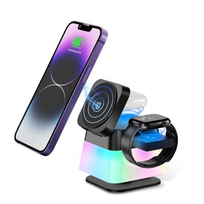 Potência de saída de 15W Carregador sem fio multifuncional para iPhone com design dobrável
