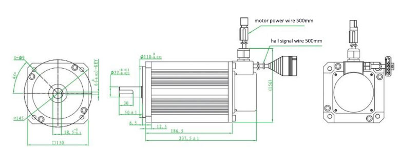 мотор 10Nm мотора 2000rpm Bldc Dc 2100W 72V 96V безщеточный с тормозом