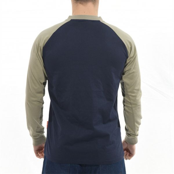 Огнеупорная длинная рубашка CFR 7oz рукава CAT2 для людей работая военно-морской флот хаки