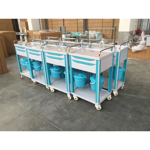 Hospital Medical Records Crash Cart  ABS Emergency Medical Cart Trolley  with Drawers Trolley Medical