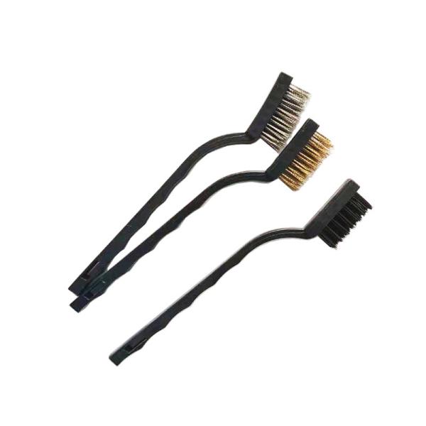 Mini Brass Stainless Steel Wire flexível escova os materiais de nylon de 26.5cm PP