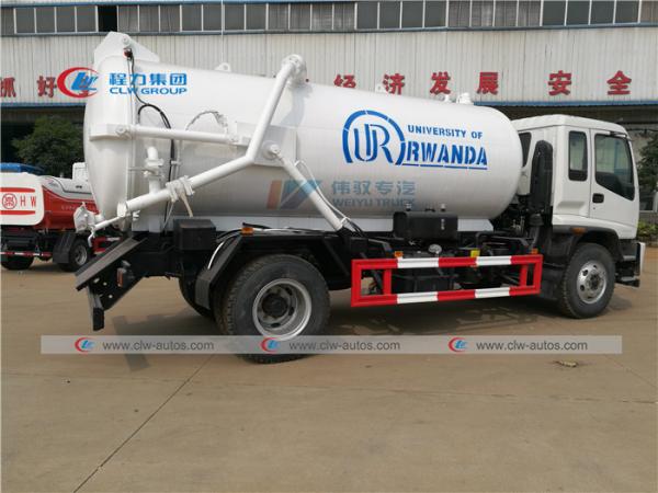 95km/h 10000 de ISUZU FTR da água de esgoto litros de caminhão da sução