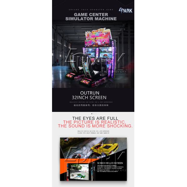 42 Inch Screen Driving Car Racing Game Machine Alloy Steel Structure
