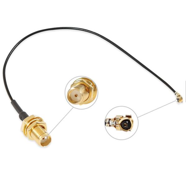 Homem de IPEX U.FL ao conector fêmea Jumper Pigtail Cable coaxial da radiofrequência de SMA