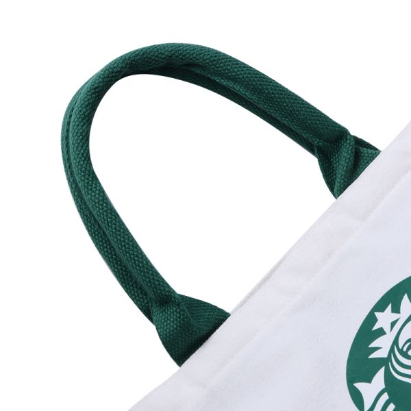 Promotional White Cylinder 12oz Canvas Cotton Tote Bags